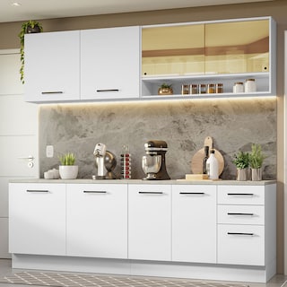 Foto 1 | Foto 1 | Gabinete de Cocina Integral Madesa Agata 01 Blanco 240 x 60 cm