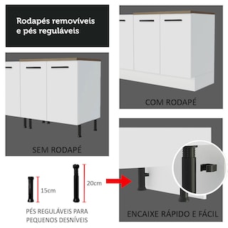 Foto 7 | Foto 7 | Gabinete de Cocina Integral Completa Madesa Agata Blanco y 09 Rústico 270 x 60 cm