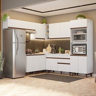 Foto 1 | Foto 1 | Gabinete de Cocina Integral Completa Madesa Reims Blanco 01 Esquinero 472 cm