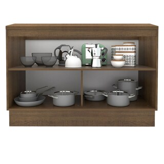 Foto 4 | Foto 4 | Gabinete Inferior de Cocina para Fregadero Madesa Glamy Rústico y Blanco 2 Puertas con Cubierta 120 x 60 cm