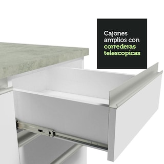 Foto 7 | Foto 7 | Gabinete de Cocina Integral Esquinero Completo Madesa Glamy 01 Blanco 504 cm