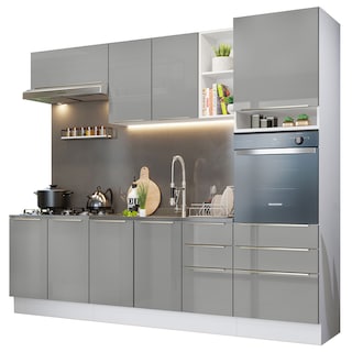 Foto 2 | Foto 2 | Gabinete de Cocina Integral Completa Madesa Lux Blanco y Gris 08 de 260 cm