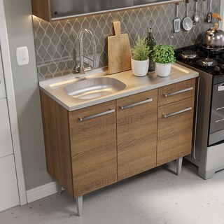Foto 6 | Foto 6 | Gabinete de Cocina Integral Compacta Madesa Emilly Rústic 05 con Fregadero 165 cm