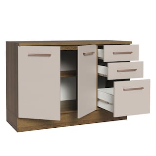 Foto 5 | Foto 5 | Gabinete de Fregadero Cocina Madesa Agata Rustic con Crema 2 Puertas y 3 Cajones con Encimera