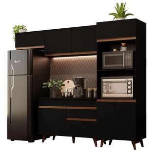 Foto 1 | Foto 1 | Gabinete de Cocina Completa Integral Madesa Reims 08 Negro 260 cm