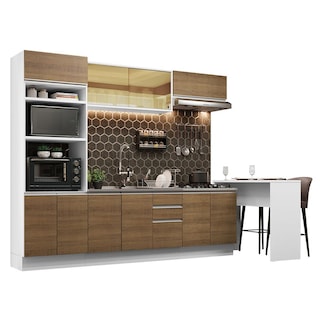 Foto 1 | Foto 1 | Gabinete de Cocina Integral Completa Madesa Glamy Blanco y Rústico 01 de 315 cm