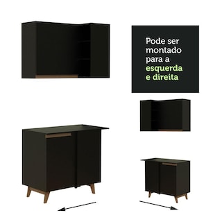 Foto 5 | Foto 5 | Cocina de Esquina Reims de Madesa en Negro de 262 cm