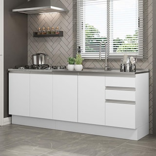 Foto 2 | Foto 2 | Mueble de Cocina 200cm con Tarja Glamy Blanco