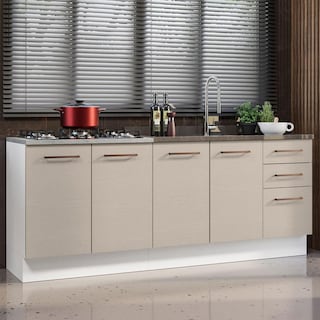 Foto 2 | Foto 2 | Mueble de Cocina 200 cm con Tarja Ágata Blanco/Crema