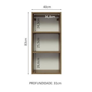 Foto 3 | Foto 3 | Alacena Gabinete Superior Cocina Madesa 1 Puerta Lux 40cm Mg