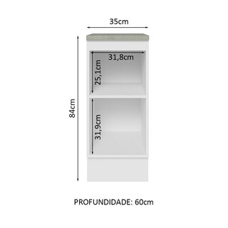 Foto 5 | Foto 5 | Gabinete Bajo Cocina Madesa Lux 35cm Con Encimera Bg