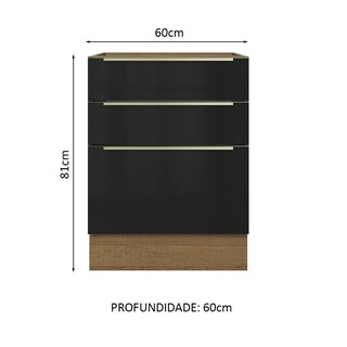 Foto 2 | Foto 2 | Gabinete Bajo Cocina Madesa Lux 60cm Sin Encimera Mn