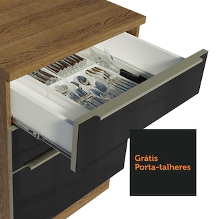 Foto 7 | Foto 7 | Gabinete Bajo Cocina Madesa Lux Negro 60 cm