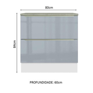 Foto 2 | Foto 2 | Gabinete Bajo Cocina Madesa Lux 60cm Con Encimera Bg