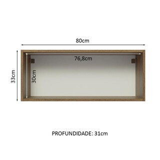 Foto 3 | Foto 3 | Alacena Gabinete Superior Cocina Madesa Lux 80cm 1 Puerta Mn