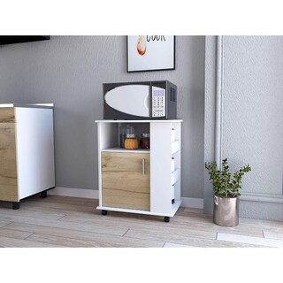 Foto 1 | Foto 1 | Módulo Microondas Tahara Café Claro y Blanco Virtual Muebles