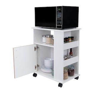 Foto 4 | Foto 4 | Módulo Microondas Tahara Café Claro y Blanco Virtual Muebles
