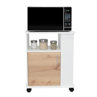Foto 5 | Foto 5 | Módulo Microondas Tahara Café Claro y Blanco Virtual Muebles