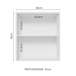 Foto 3 | Foto 3 | Alacena Gabinete Superior Cocina Madesa Lux 60cm Bg