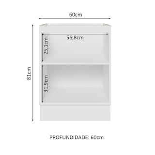 Foto 3 | Foto 3 | Gabinete Bajo Cocina Madesa Lux 60cm Sin Encimera Bg 01