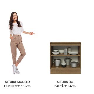 Foto 6 | Foto 6 | Gabinete Bajo Cocina Madesa Lux 70cm Con Encimera Mn