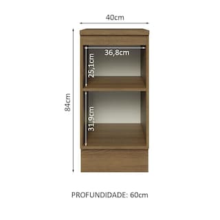 Foto 3 | Foto 3 | Gabinete Bajo Cocina Madesa Lux 40cm Con Encimera Mn