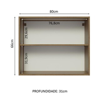 Foto 3 | Foto 3 | Alacena Gabinete Superior Cocina Madesa Lux 80cm Mn