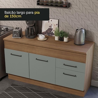 Foto 7 | Foto 7 | Gabinete Bajo Cocina Madesa Agata 150cm Con Encimera Mg