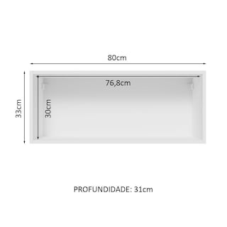 Foto 3 | Foto 3 | Alacena Gabinete Superior Cocina Madesa 1 Puerta Lux 80cm Bn