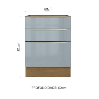 Foto 2 | Foto 2 | Gabinete Bajo Cocina Madesa Lux 60cm Sin Encimera Mg