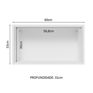 Foto 3 | Foto 3 | Alacena Gabinete Superior Cocina Madesa Lux 60cm Bn