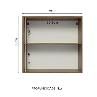 Foto 4 | Foto 4 | Alacena Gabinete Superior Cocina Madesa Lux 70cm Mn