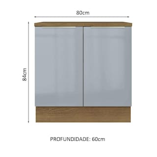 Foto 2 | Foto 2 | Gabinete Bajo Cocina Madesa Lux 80cm Con Encimera Mg