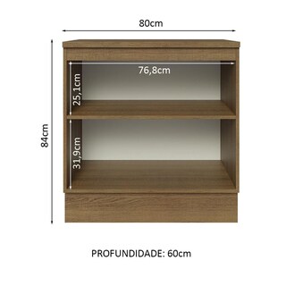 Foto 3 | Foto 3 | Gabinete Bajo Cocina Madesa Lux 80cm Con Encimera Mg