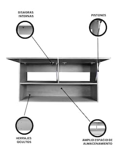 Foto 3 | Foto 3 | Gabinete Alacena Superior Minimalista Con Puertas Y Estantes Loto
