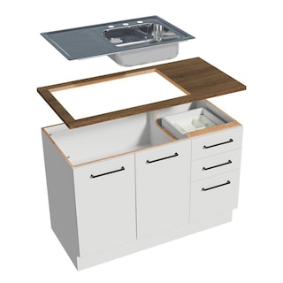 Foto 6 | Foto 6 | Mueble De Cocina Encimera Con Tarja De Inox Luna 120cm 01