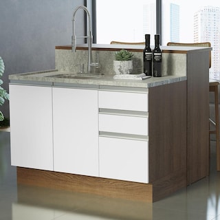 Foto 2 | Foto 2 | Isla De Cocina Con Encimera Y Mostrador Madesa Glamy 120 Mb