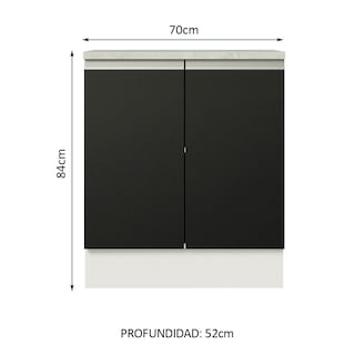Foto 2 | Foto 2 | Gabinete Bajo Cocina Madesa Glamy 70cm Bn