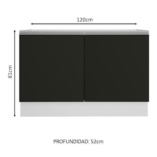 Foto 2 | Foto 2 | Gabinete Bajo Cocina Madesa Glamy 120cm Sin Encimera Bn