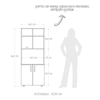 Foto 6 | Foto 6 | Mueble Auxiliar de Cocina Maderkit para Microondas Línea Coby
