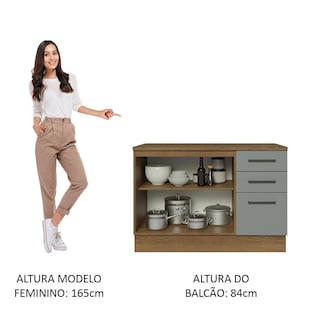 Foto 6 | Foto 6 | Gabinete Bajo Cocina Madesa Agata 120 cm Con Encimera Mg