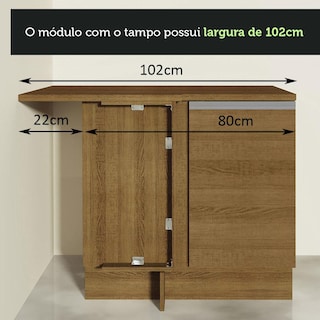 Foto 7 | Foto 7 | Gabinete Bajo Cocina Madesa Agata 102cm Con Encimera Mm