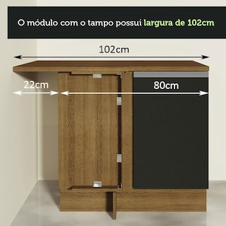 Foto 7 | Foto 7 | Gabinete Bajo Cocina Madesa Agata 102cm Con Encimera Mc