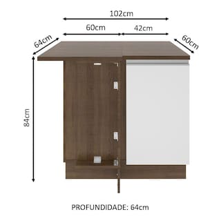 Foto 3 | Foto 3 | Gabinete Bajo Cocina Madesa Agata 102cm Con Encimera Mb 01