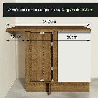 Foto 7 | Foto 7 | Gabinete Bajo Cocina Madesa Agata 102cm Con Encimera Mb 01