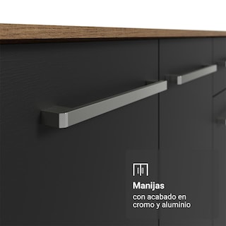 Foto 6 | Foto 6 | Gabinete aparador Buffet 3 Puertas Madesa Color Marrón/negro