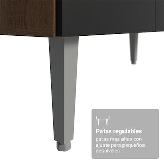 Foto 8 | Foto 8 | Gabinete aparador Buffet 3 Puertas Madesa Color Marrón/negro