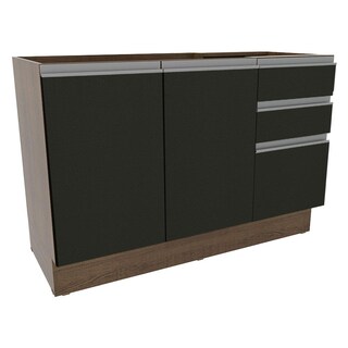 Foto 1 | Foto 1 | Gabinete Bajo Cocina Madesa Glamy Marrón/negro Sin Encimera