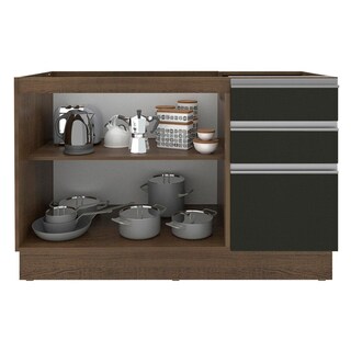 Foto 3 | Foto 3 | Gabinete Bajo Cocina Madesa Glamy Marrón/negro Sin Encimera