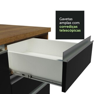 Foto 7 | Foto 7 | Gabinete Bajo Cocina Madesa Glamy Marrón/negro Sin Encimera